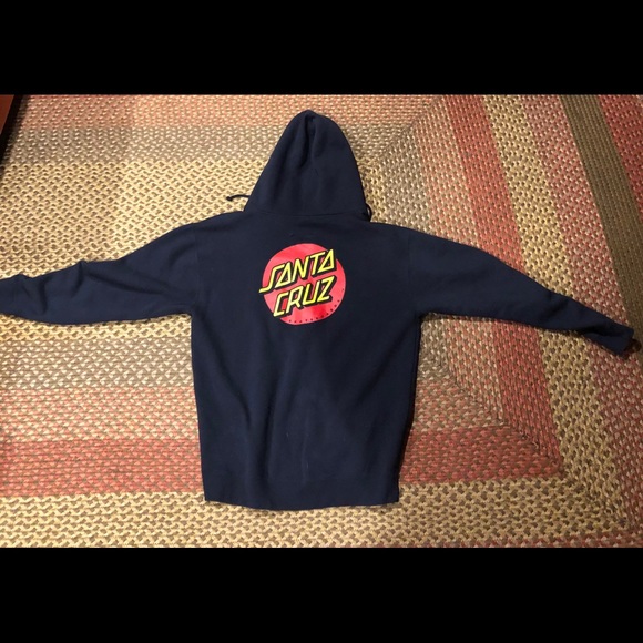 New Santa Cruz red dot zip up hoodie. - Picture 1 of 2